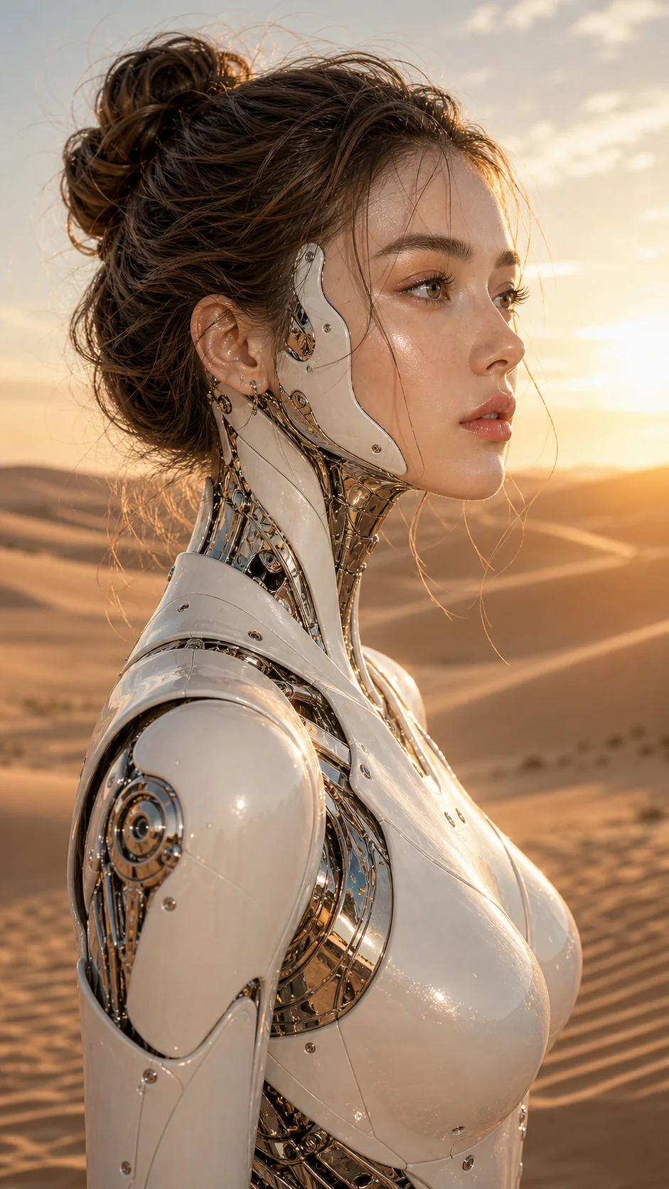 British robot beauty campaign in the desert